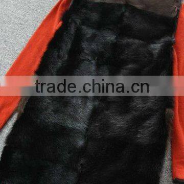 Luxury fake mink black fur vest