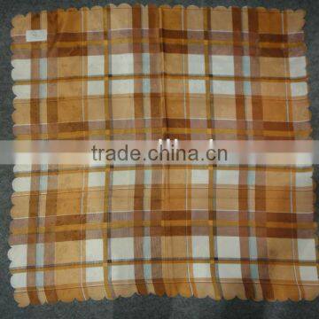 checked plaid printed table cloth