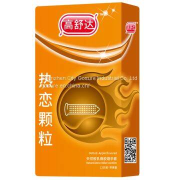Best selling Apple favor dotted condoms with OEM service
