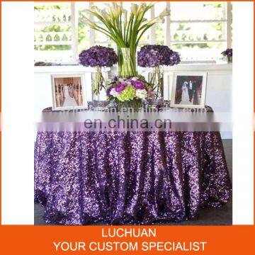 Newest Fashion Pink Sequins Wedding Party Table Cloths Round photo-6