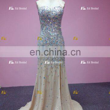 Hand Made Bling Bling Beaded Mermaid Long Evening Dress photo-2
