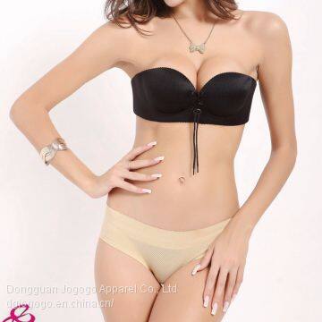 Top Selling Lady's Seamless Push up Breast Seamless Sexy Strapless Silicone Bra photo-4