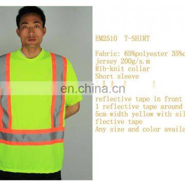 safety reflective tape t-shirt /safety t-shirt /work t-shirt