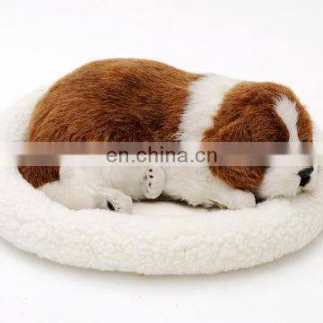 2014 Top New Fashion simulation animal Snoring & breathing dog plush toys