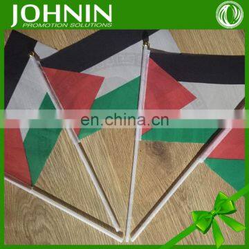 Eco-friendly custom advertise outdoor fabric polyester held hand flag