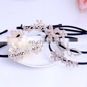 Han Edition Fashion Pearl Diamond Hair Hoop Decorations Gentlewoman for Kids photo-2
