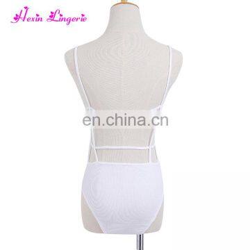 Fast Delivery White Harness Sleeveless Romper Women Bodycon Sexy Jumpsuits photo-2