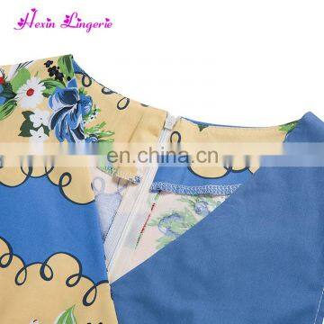 NO MOQ Summer Pleated Sleeveless Wholesale Women Ladies Western One Piece Dress photo-3