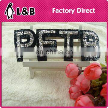 New popular fashion hot fix rhinestone motif with leather