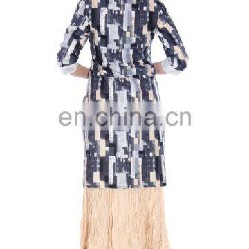 Summer Season Latest Cotton Mandarin Collar 3/4 Sleeve Medium Length Net Design Kurtis Lady Kurti Manufacturer India photo-4