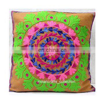 Indian Suzani Pillow Case Embroidered Decorative Handmade Throw Pillow Cover Cushion Embroidered Ethnic Decorative Vintage Cases photo-3