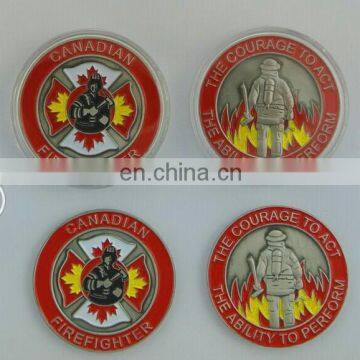 Metal custom cheap challenge coins with plastic case