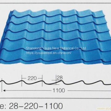 Prepainted color corrugated steel sheet for roofing walling sheet