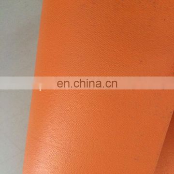 HIGH QUALITY 580 GSM orange COLOR PVC COATED TARPAULIN Exported to Jordan