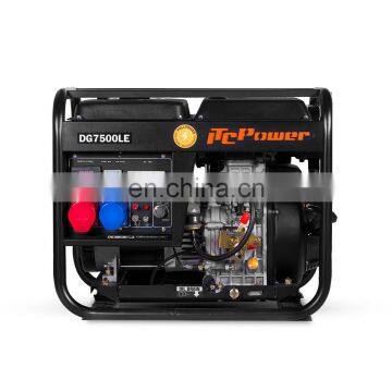 DG7500LE-3 Portable Open Frame 5kw Diesel Power Generator With Three Phase
