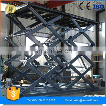 7LSJG Shandong SevenLift Scissor Structure Hydraulic Warehouse Use Manual Freight Lift Elevator