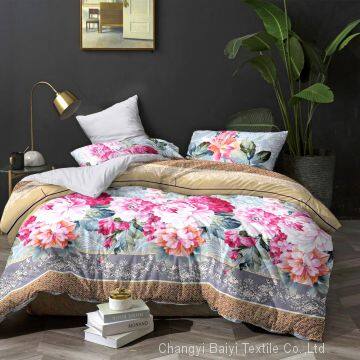 100% Polyester Microfiber Disperse Printed Fabric New Design Bed Cover Sheet photo-5