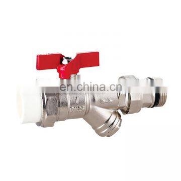 Manual Full Cooper Thermometric Strainer Ball Valve Water Temp Valve photo-2