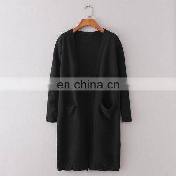 Wholesale Women's Plus Size Multi Colors Knitted Casual Wear Longline Cardigan Sweater photo-5