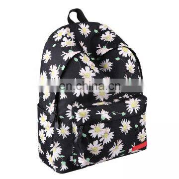 Flower Pattern Ladies College Bags Laptop Backpack School Girls Bags