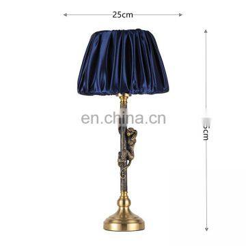 Fancy Design Animal Base Lamp Bedroom Decor Creative Antique Desk Light Classic Resin Nightstand Lamp photo-6