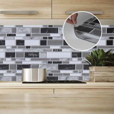 Is Peeling is Black and White Kitchen Wallpaper, 11.8 x 79 Inches (about 30 x 199.9 Cm) Wallpaper, Kitchen Bathroom Waterproof Adhesive Wallpaper Mesa Removable Vinyl Film Decorative Wallpaper Splash Plate photo-2