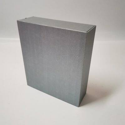 Silver Cardboard Gift Square Carton Wine Packaging Magnetic Buckle Wine Box