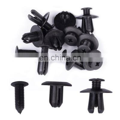 Car Accessories Universal 6mm 8mm Plastic Car Fastener Door Trim Panel Bumper Fender Push Type Shield Retainers Rivets Clips