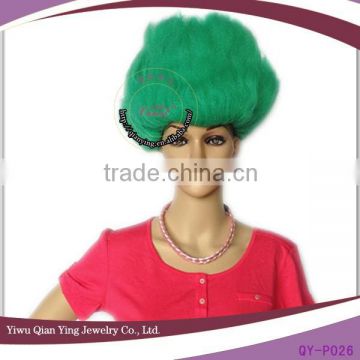 bright green color big troll party hair wig wholesale