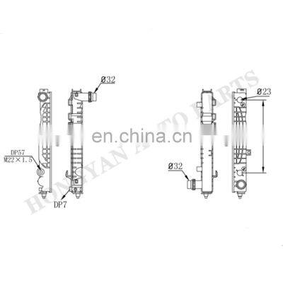 Engine Part Water Tank Auto Radiator For AUDI