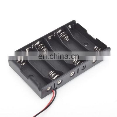 1pc 6 x 1.5V AA 2A CELL Battery Batteries Holder Storage Box 9V Case With Lead Wire