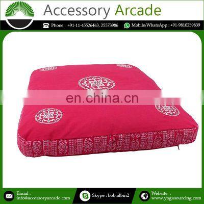 Best Selling Premium Quality 100% Cotton Made Comfortable Zabuton Cushion Yoga Mat For Peaceful Meditation photo-5