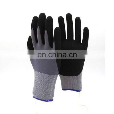 HYSafety Sandy Nitrile Coated Nylon Work Safe Work Safety Glove