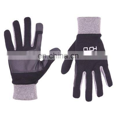 HANDLANDY Black 4-way Stretch Fabric Winter Warm Sport Gloves,Touch Screen Cycling Running Gloves For Men Women