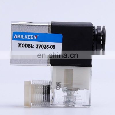 Stand 2P/2V 025-08 1/4 Thread Size Two-port Two-position Normally Closed All-copper Starting Solenoid Valve AC220V