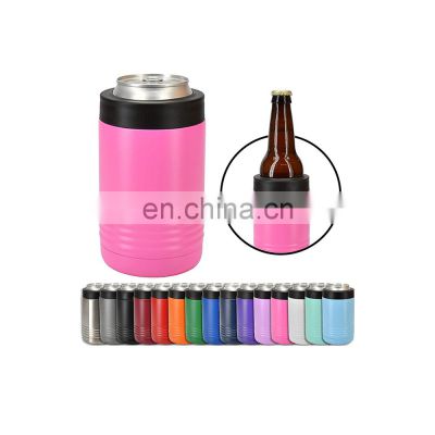 24oz hot sale insulated pink suction beer metal can cooler 12 oz stainless steel cooler