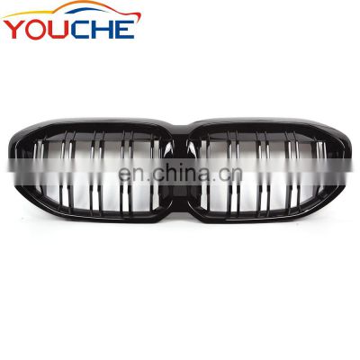 Double slat ABS gloss black front grille for BMW 1 series F40 2020+ 5 door  116i 118i 120i