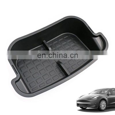 Tpe Car Trunk Double Storage Box Accessories Car Reserve Tray For Tesla Model Y