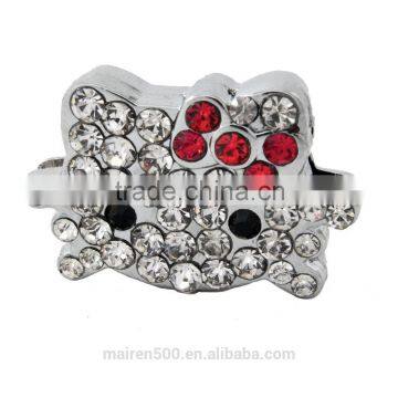 Jewelry Fashion Rhinestone hello kitty Slide Charms Pendant