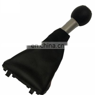 Gear Shift lever Knob with cover Red Circle Stitching for Audi A3