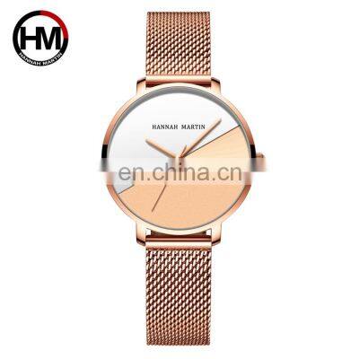 HANNAH MARTIN HM-133 Accept Customise Watch Ladies Rose Gold Stainless Steel Analog Quartz Brand Watches