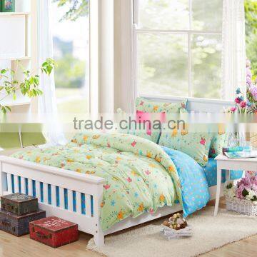 Hot sale twill facric beautiful flower pattern super soft cotton bed sheets China floral comforter set