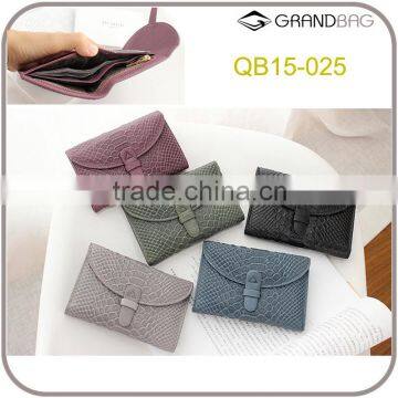 Ladies RFID blocking embossed python leather wallet purse for women with flap