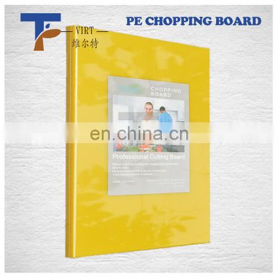 New Design toughened durable solid green color pe chopping board