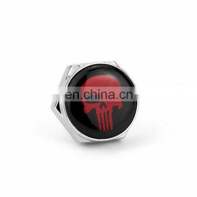 Metal Car License Plate Frame Screw Bolt Cap Cover Nuts