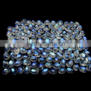 Fabulous Natural Rainbow Moonstone Cabochon Gemstone / 7x5 mm Rainbow Moonstone Loose Gems / Blue Fire Rainbow Moonstone