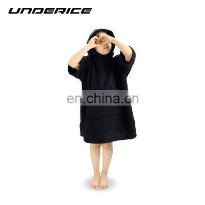 Персональный логотип. Детский капюшонный сурф-пончо из 100% хлопка с быстрым высыханием для плавания, серфинга и рыбалки