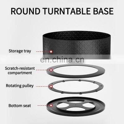 Rotatable Kitchen Spice Rack Countertop Corner Seasoning Bottle Rack Multifunctional Kitchen Storage Rak Dapur