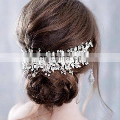 Цветочный брелок для волос, свадебные украшения для волос, бриллиантовый цветочный свадебный венок, брелок для волос, заколки для волос, свадебные украшения для волос photo-4