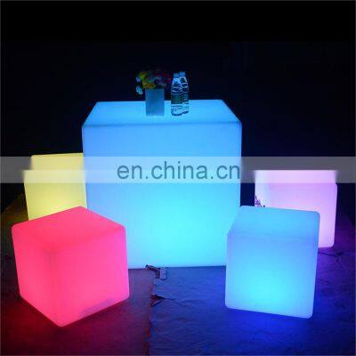 40*40*40cm Color Changing LED Dice Cube Stool Luminous LED Dice Cube chair 80cm cube table